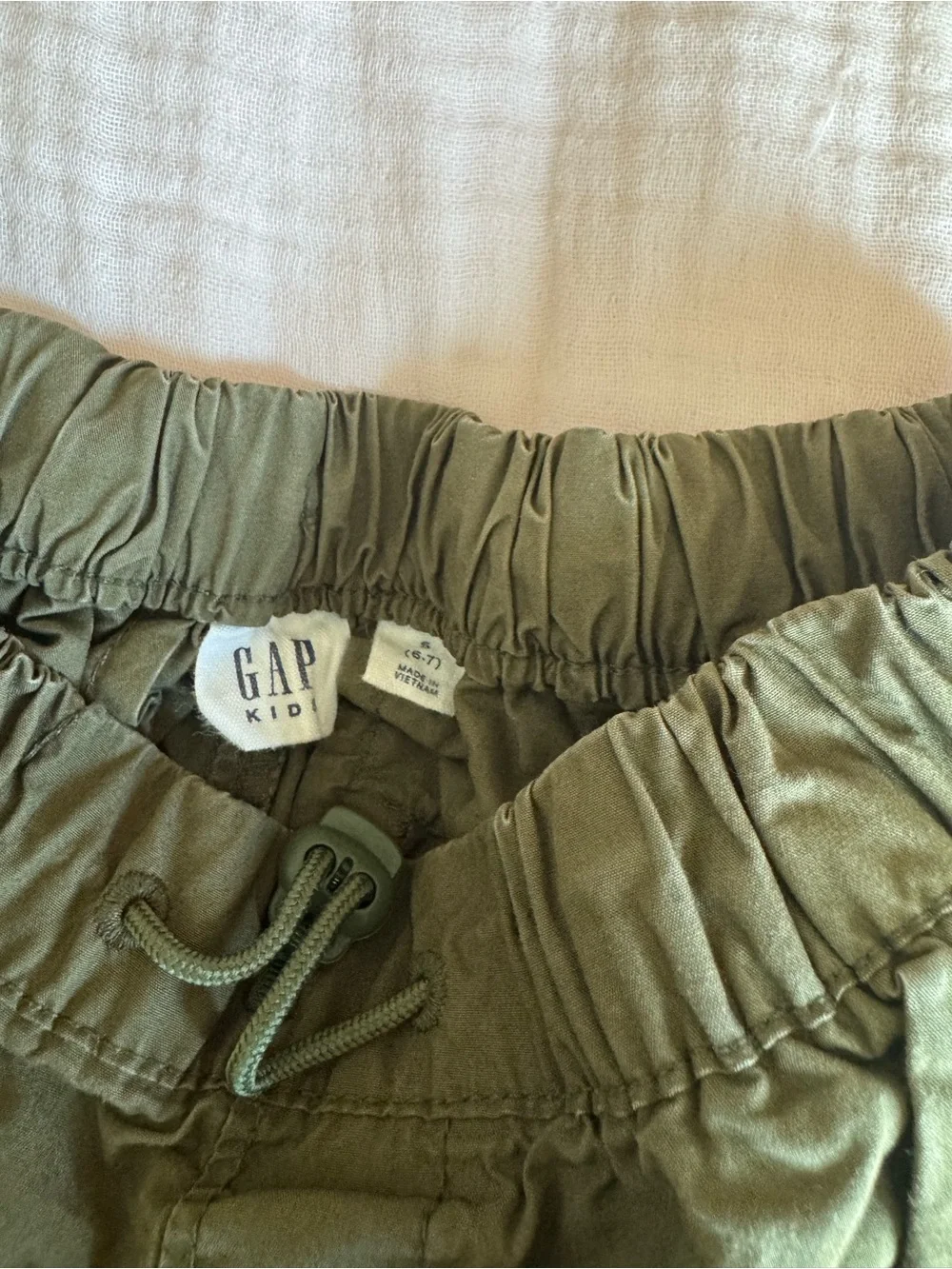 GAP Kids Olive Drawstring Cargo Pants